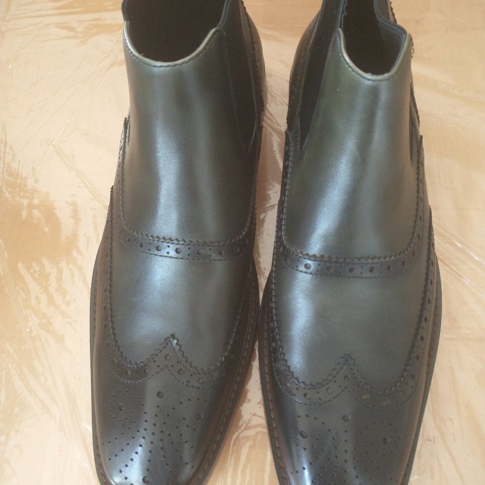 Men's Green Dress Ankle Boots (New)